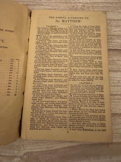 1902 King Edward VII Coronation New Testament Oxford KJV Antique Royal Bible - Ref x787