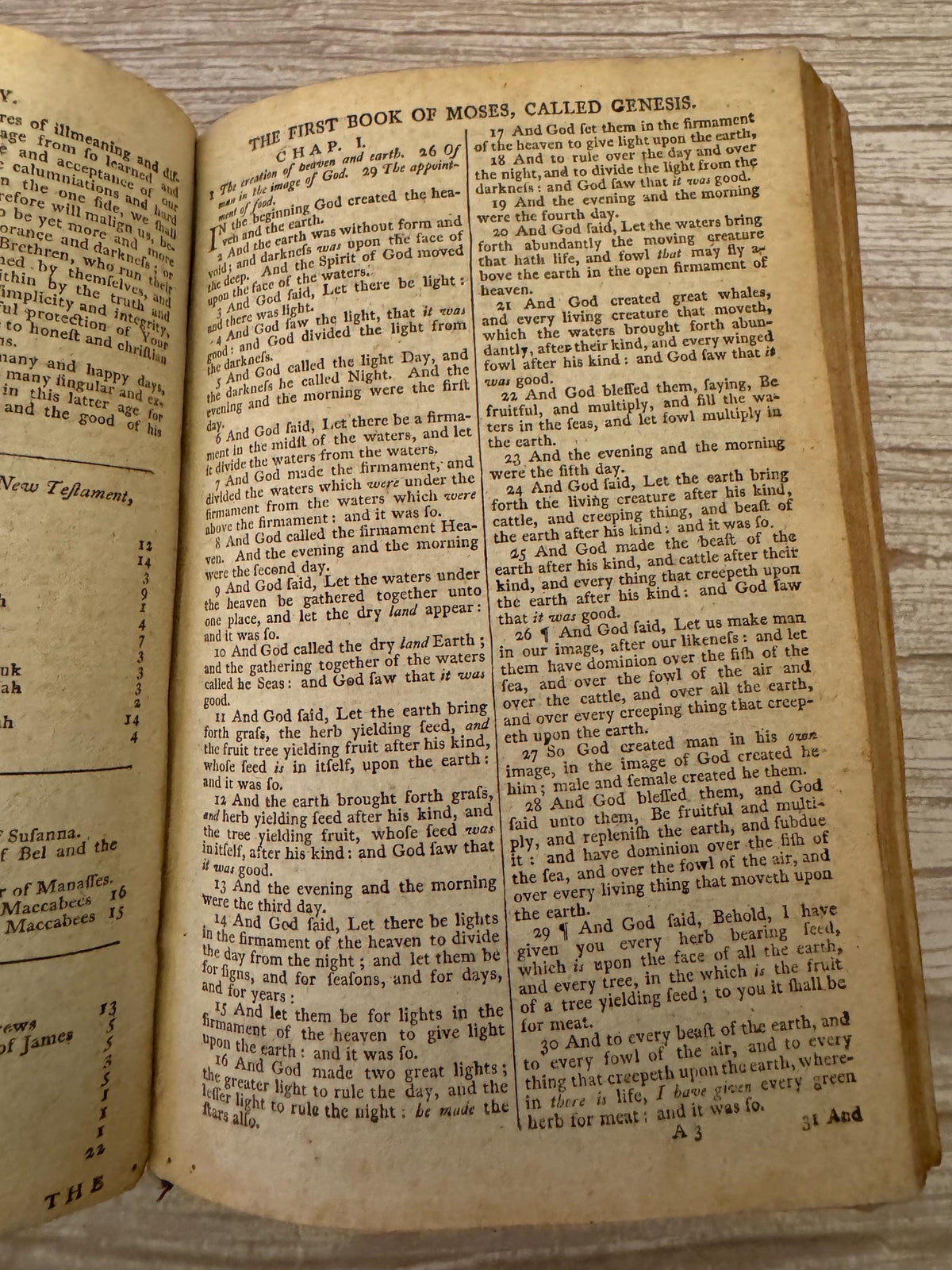 1801 Antique King James Bible with Book of Common Prayer Oxford Clarendon Press Georgian Leather KJV - Ref x786