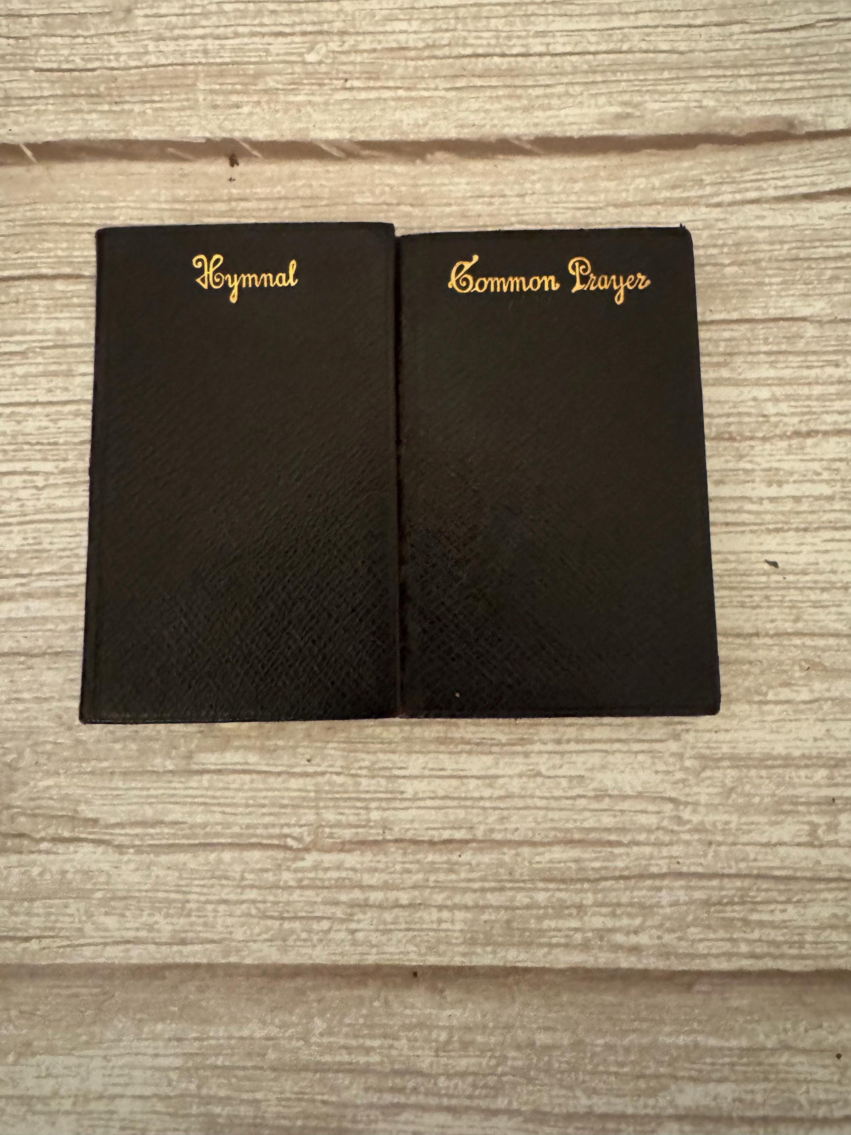 Antique Miniature Book of Common Prayer & Hymnal Boxed Set – Leather Bound - Ref x785