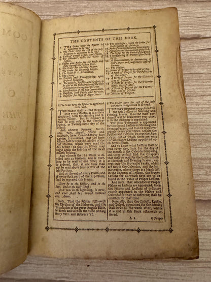 1801 Antique King James Bible with Book of Common Prayer Oxford Clarendon Press Georgian Leather KJV - Ref x786