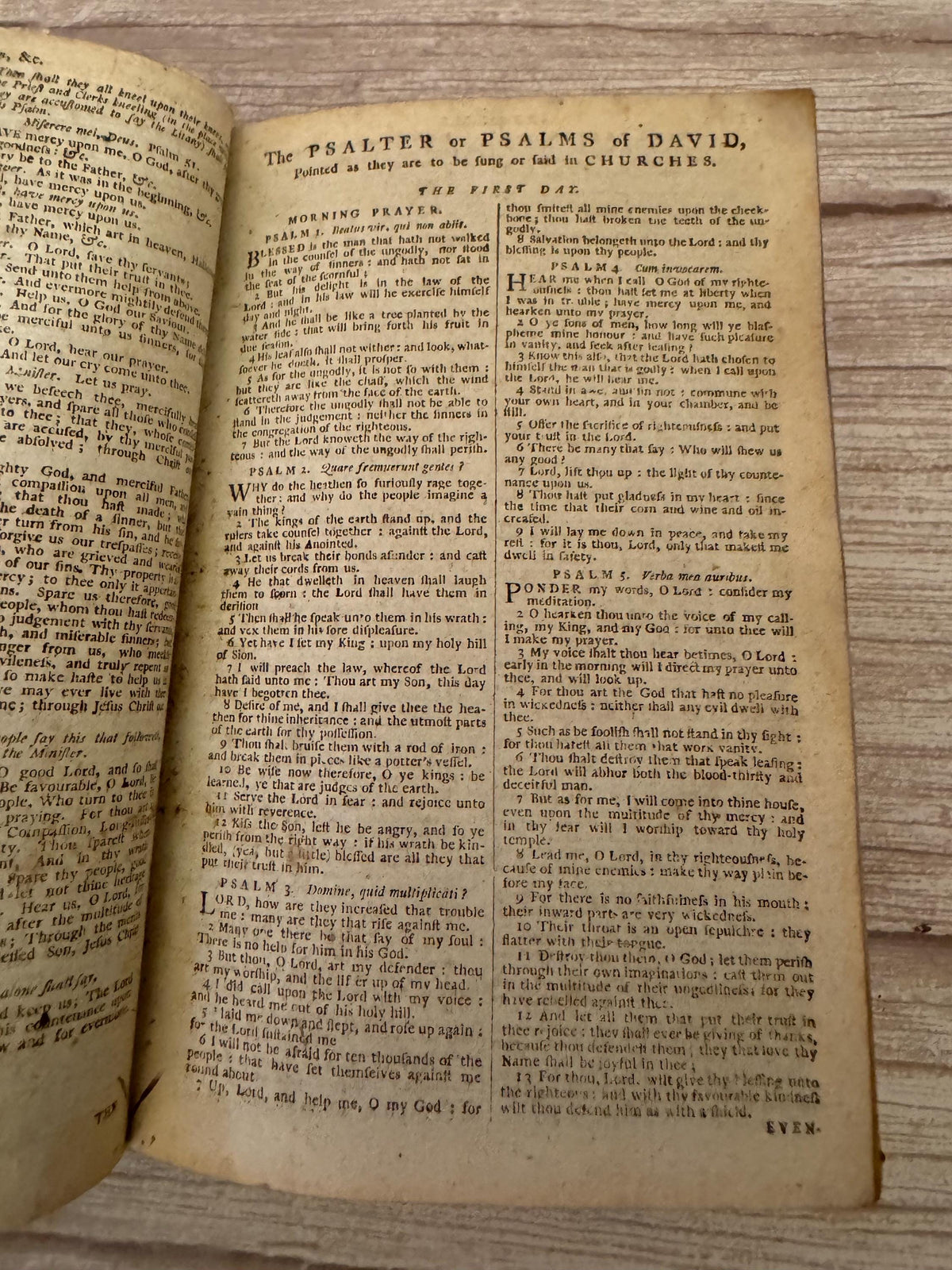 1801 Antique King James Bible with Book of Common Prayer Oxford Clarendon Press Georgian Leather KJV - Ref x786