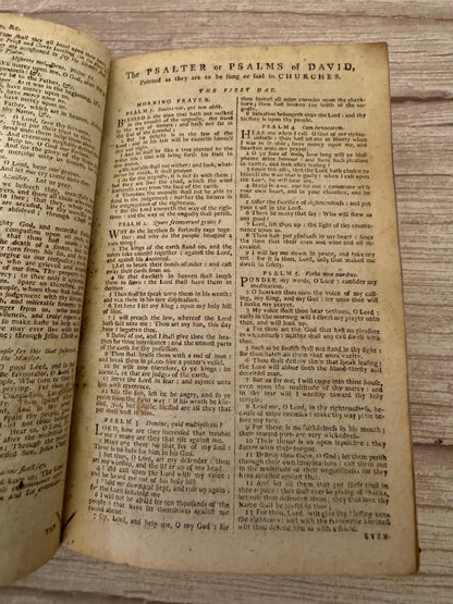 1801 Antique King James Bible with Book of Common Prayer Oxford Clarendon Press Georgian Leather KJV - Ref x786