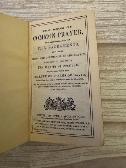 Antique Miniature Book of Common Prayer & Hymnal Boxed Set – Leather Bound - Ref x785