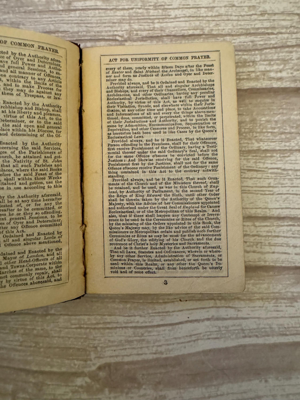 Antique Miniature Book of Common Prayer & Hymnal Boxed Set – Leather Bound - Ref x785