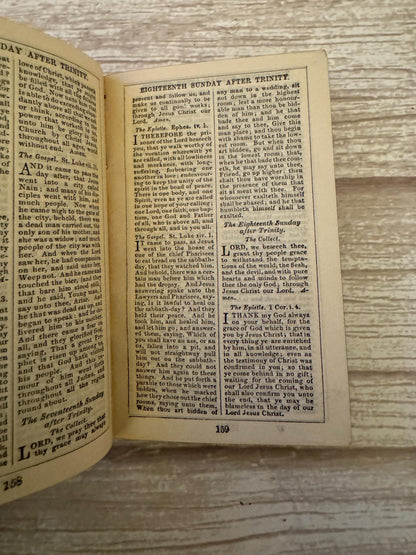 Antique Miniature Book of Common Prayer & Hymnal Boxed Set – Leather Bound - Ref x785