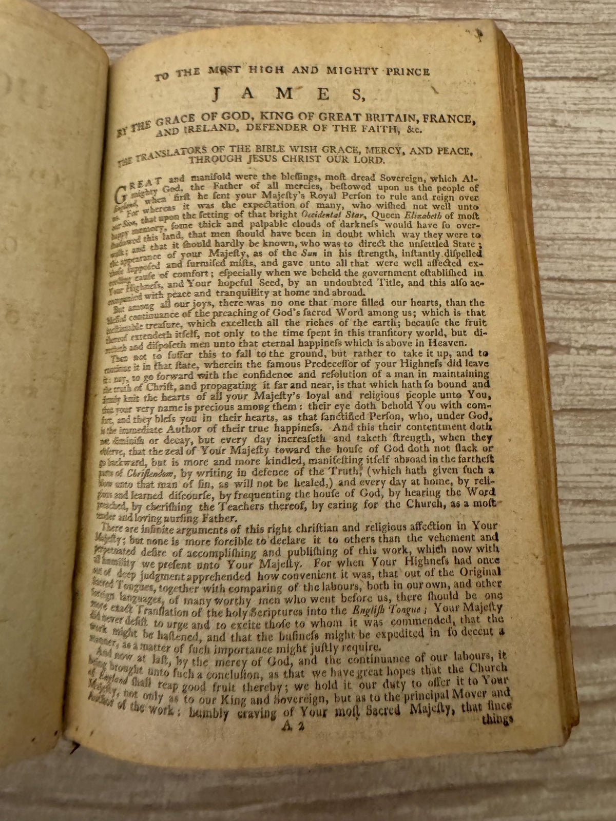 1801 Antique King James Bible with Book of Common Prayer Oxford Clarendon Press Georgian Leather KJV - Ref x786