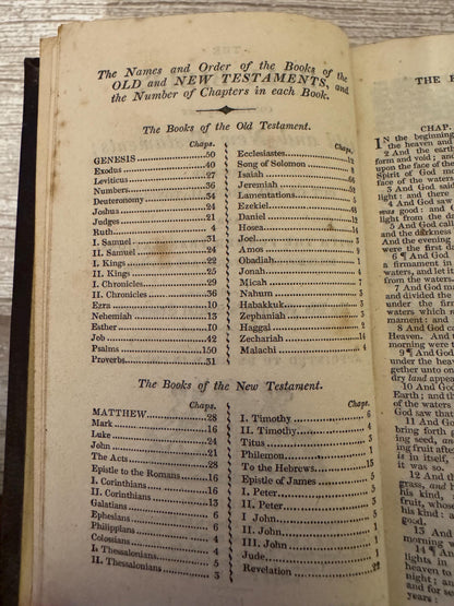 1827 Antique Holy Bible & 1828 Book of Common Prayer – Leather Boxed Set - Ref x784
