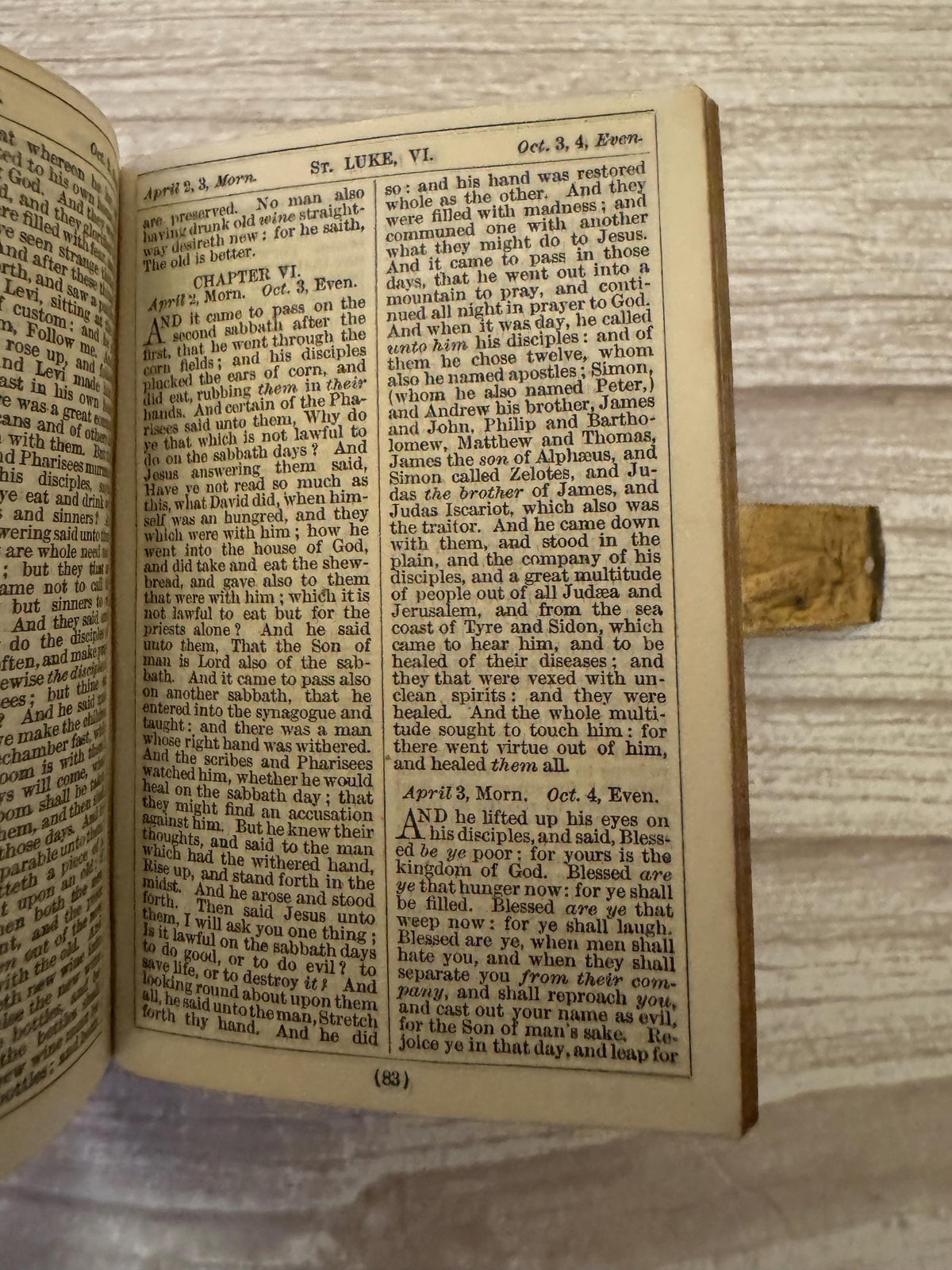 Antique Victorian Bible – New Testament & Book of Common Prayer with Brass Clasp - Ref x783