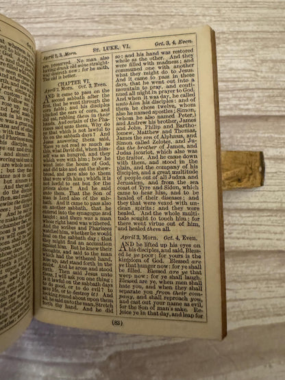Antique Victorian Bible – New Testament & Book of Common Prayer with Brass Clasp - Ref x783