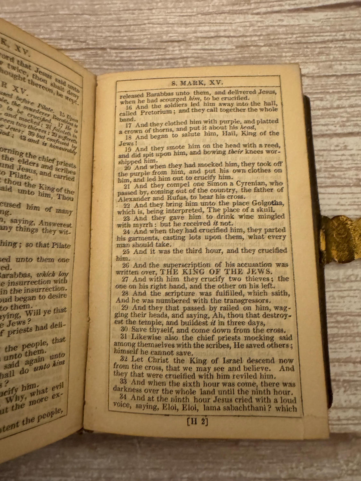 1850 Antique Bible – New Testament & Book of Common Prayer with Brass Clasp - Ref x782
