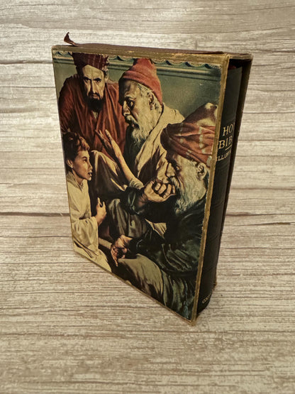 1971 Oxford Holy Bible KJV – Illustrated King James Bible with Original Slipcase - Ref x781