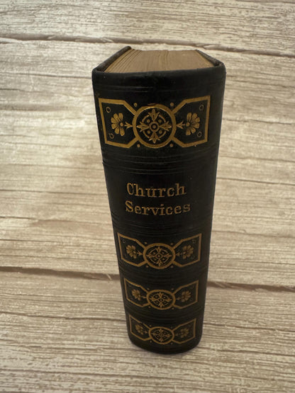 1874 Antique New Testament and Book of Common Prayer – Victorian Church Services - x780