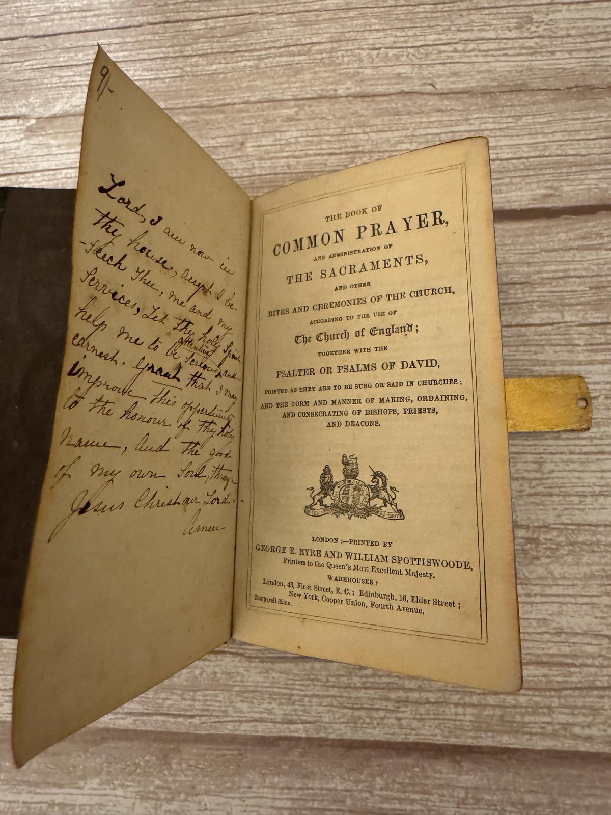 1874 Antique New Testament and Book of Common Prayer – Victorian Church Services - x780