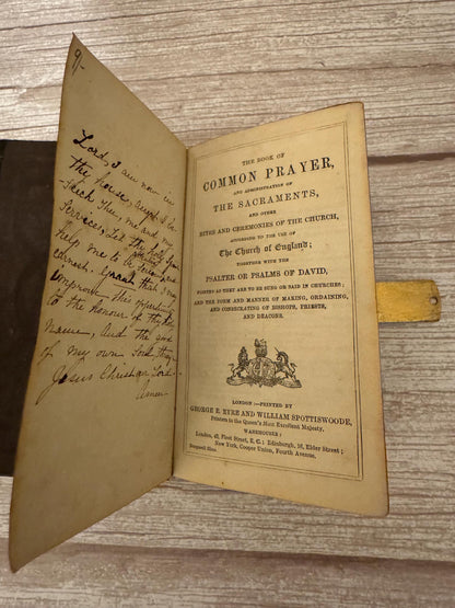 1874 Antique New Testament and Book of Common Prayer – Victorian Church Services - x780
