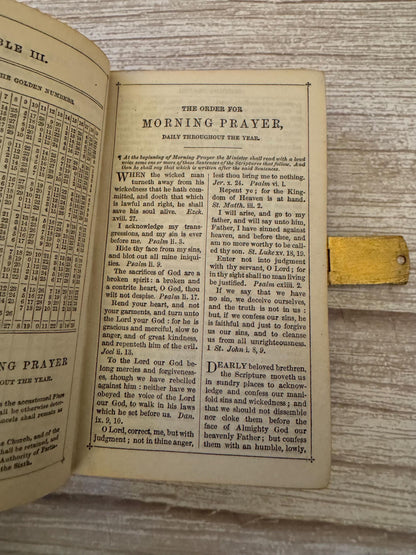 1874 Antique New Testament and Book of Common Prayer – Victorian Church Services - x780