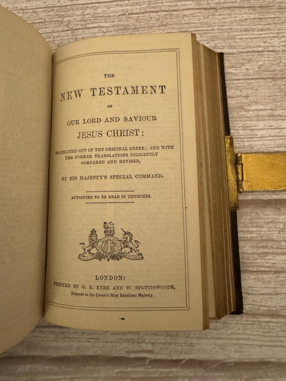 1874 Antique New Testament and Book of Common Prayer – Victorian Church Services - x780