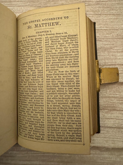 1874 Antique New Testament and Book of Common Prayer – Victorian Church Services - x780