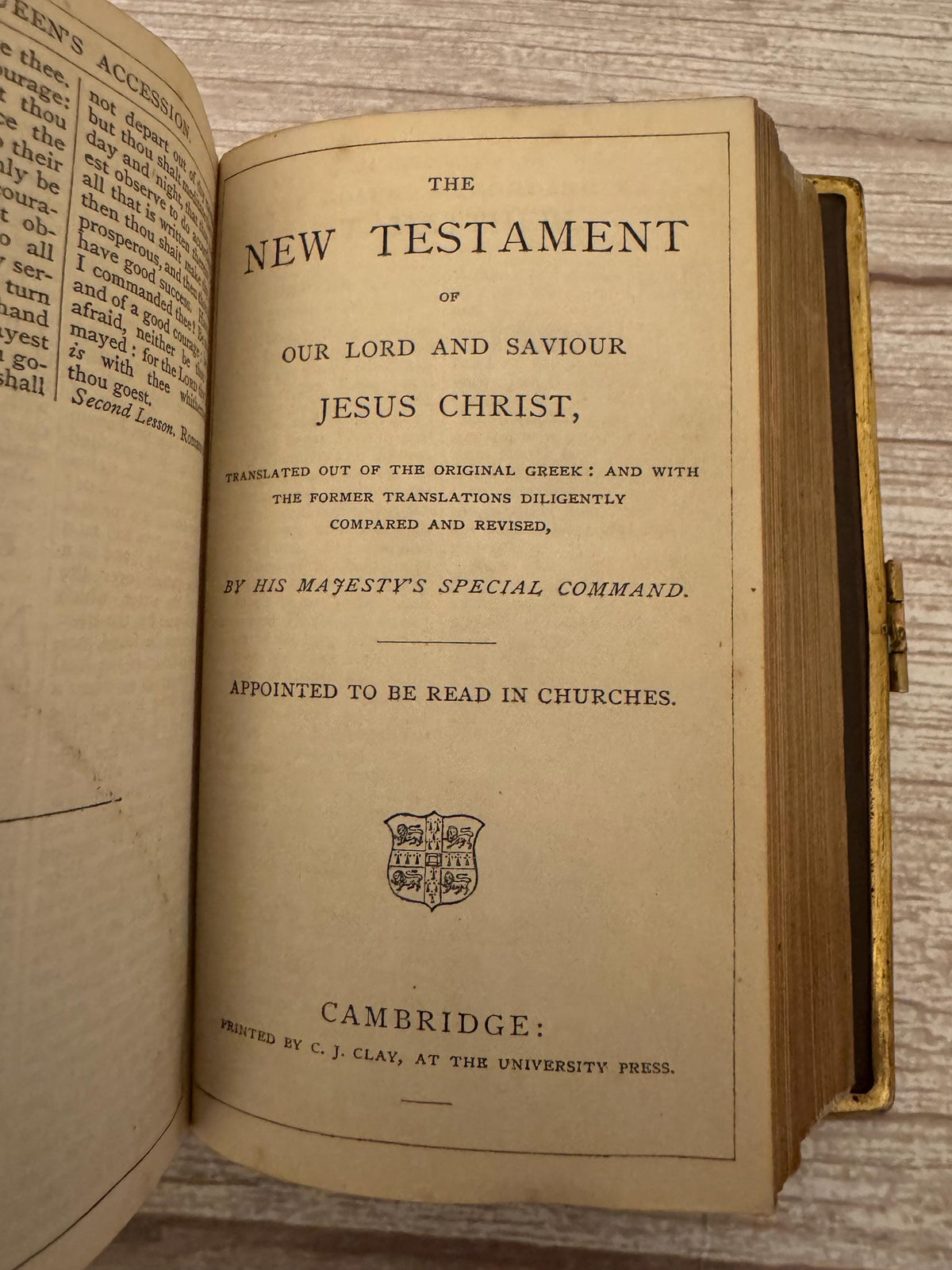 1800s Antique New Testament & Book of Common Prayer – Gilt Leather Church Services - Ref x779