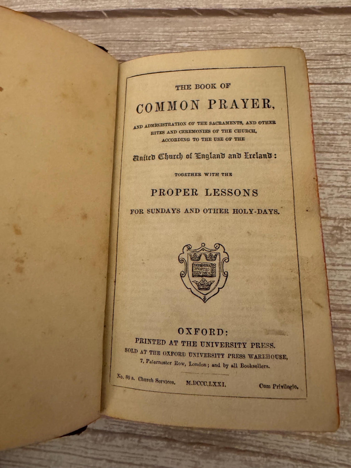 1871 New Testament and Book of Common Prayer – Victorian Leather Bible with Brass Clasp - Ref x778