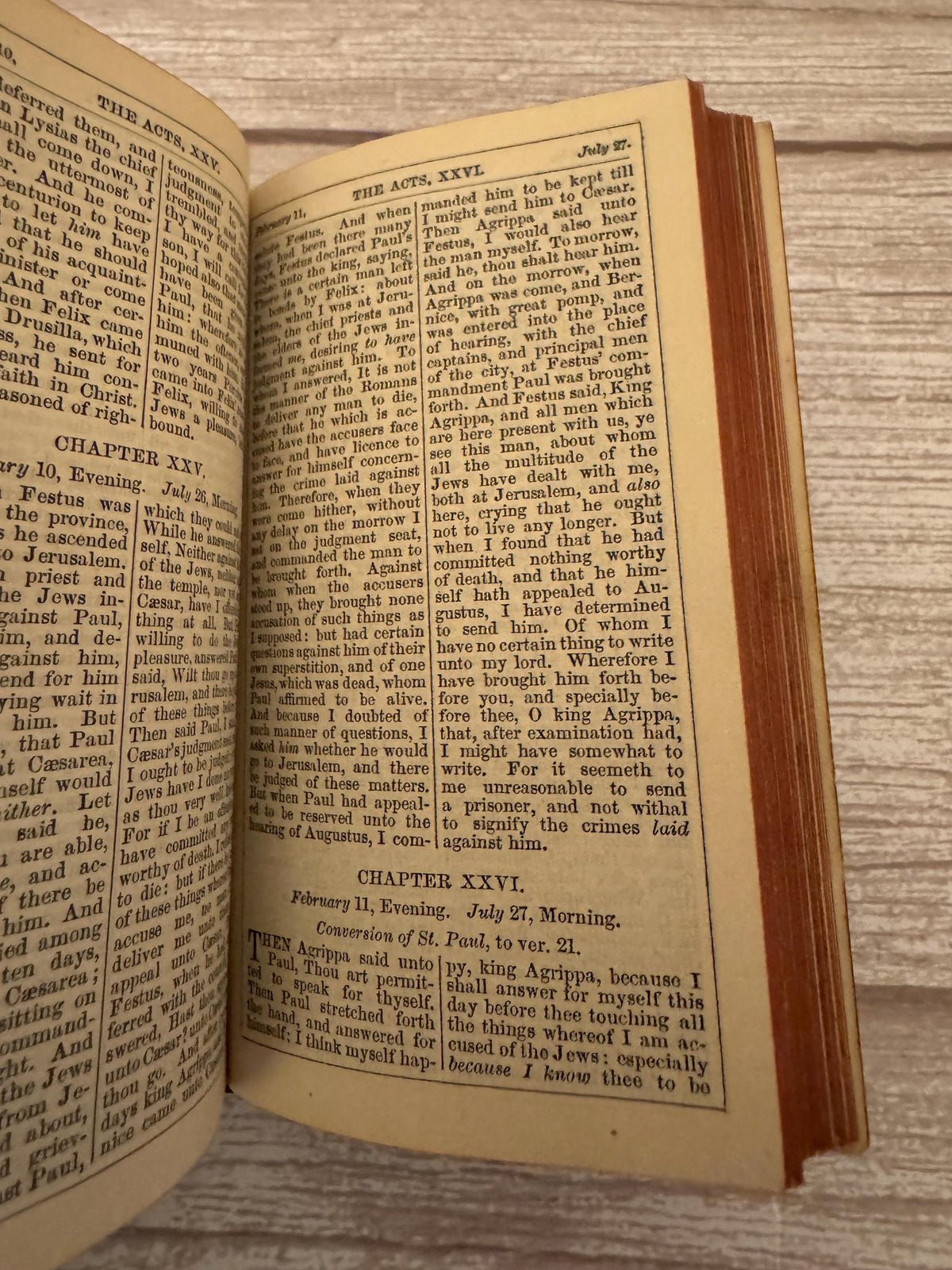 1871 New Testament and Book of Common Prayer – Victorian Leather Bible with Brass Clasp - Ref x778