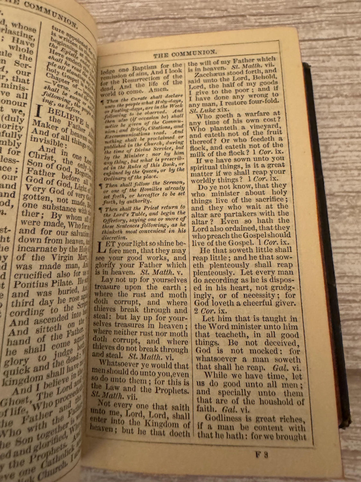 1871 New Testament and Book of Common Prayer – Victorian Leather Bible with Brass Clasp - Ref x778
