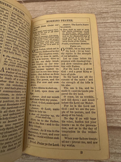 1871 New Testament and Book of Common Prayer – Victorian Leather Bible with Brass Clasp - Ref x778
