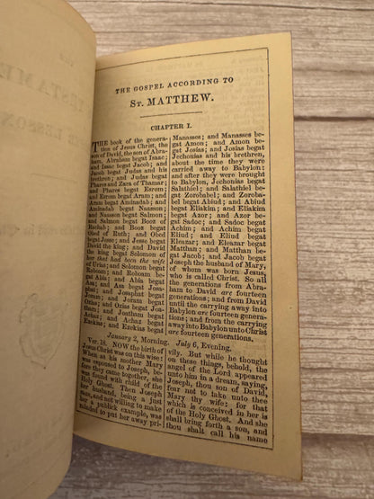 1871 New Testament and Book of Common Prayer – Victorian Leather Bible with Brass Clasp - Ref x778