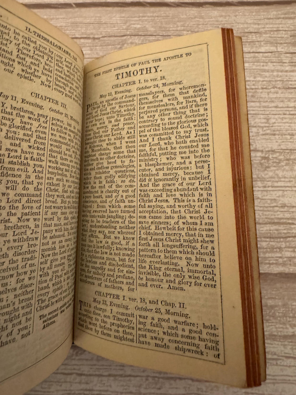 1871 New Testament and Book of Common Prayer – Victorian Leather Bible with Brass Clasp - Ref x778