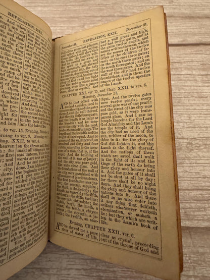 1871 New Testament and Book of Common Prayer – Victorian Leather Bible with Brass Clasp - Ref x778