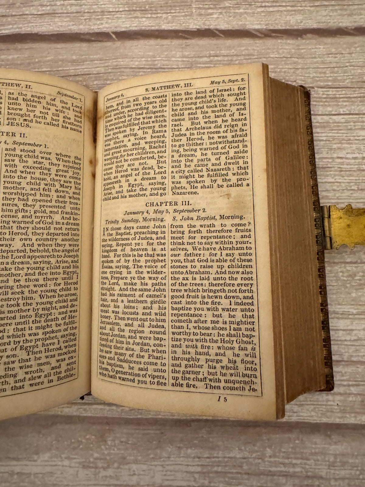 1853 New Testament & Book of Common Prayer – Victorian Leather Bible with Brass Clasp - Ref x777