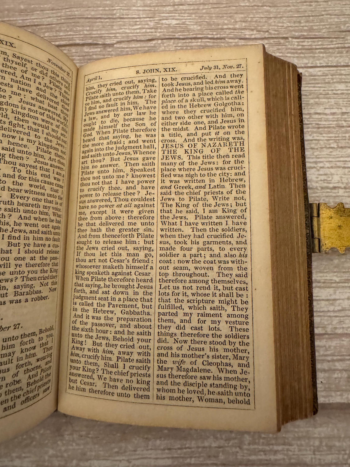 1853 New Testament & Book of Common Prayer – Victorian Leather Bible with Brass Clasp - Ref x777