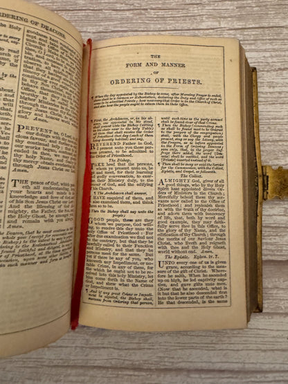 1854 New Testament & Book of Common Prayer – Leather Bound Bible with Brass Clasp - Ref x776