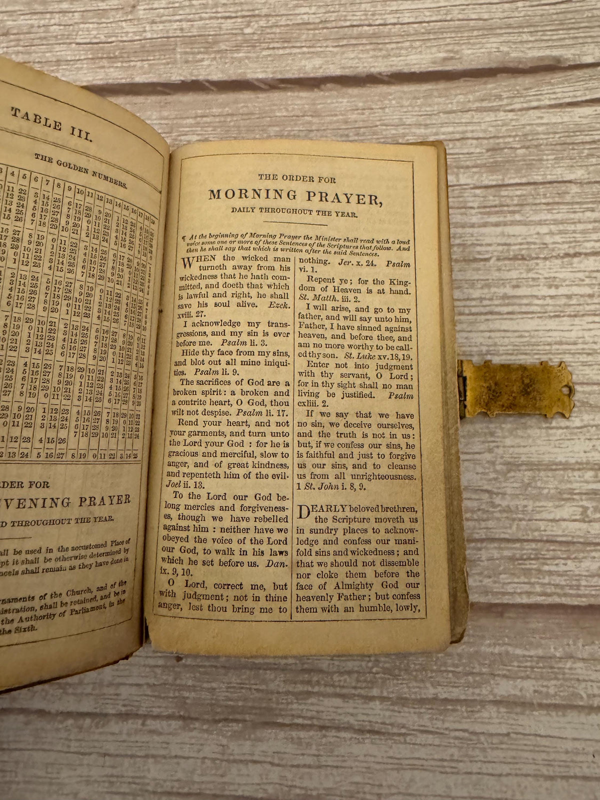 1854 New Testament & Book of Common Prayer – Leather Bound Bible with Brass Clasp - Ref x776