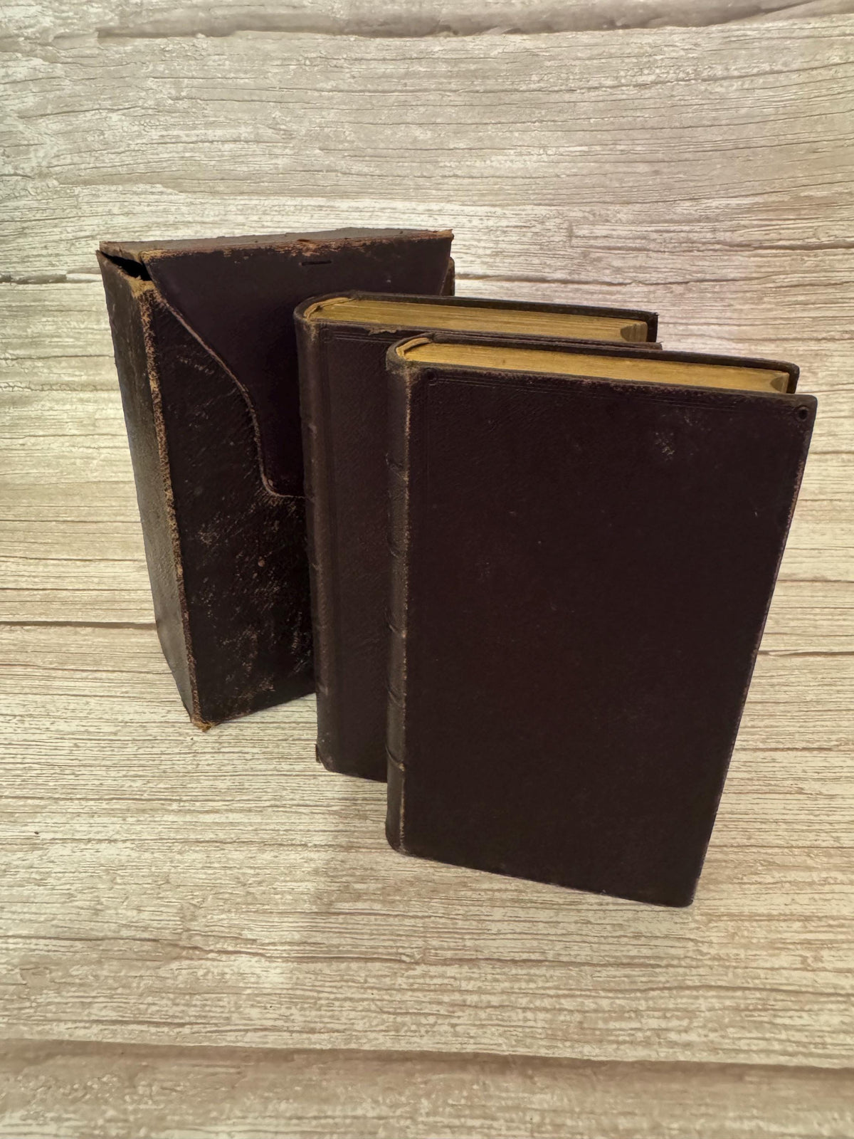1841 Holy Bible & Book of Common Prayer – Antique Leather Bound Boxed Set - Ref x772
