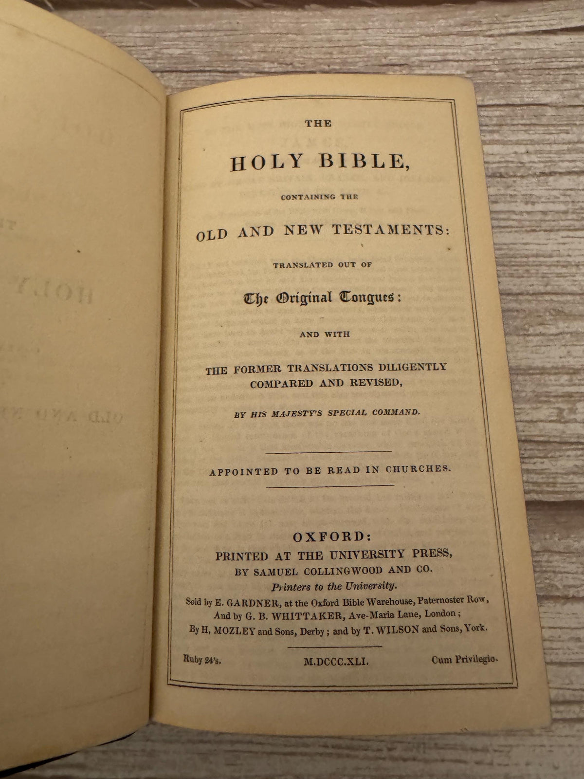 1841 Holy Bible & Book of Common Prayer – Antique Leather Bound Boxed Set - Ref x772