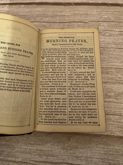 Antique Mauchline Ware New Testament & Book of Common Prayer – Kirkby Lonsdale - Ref x771