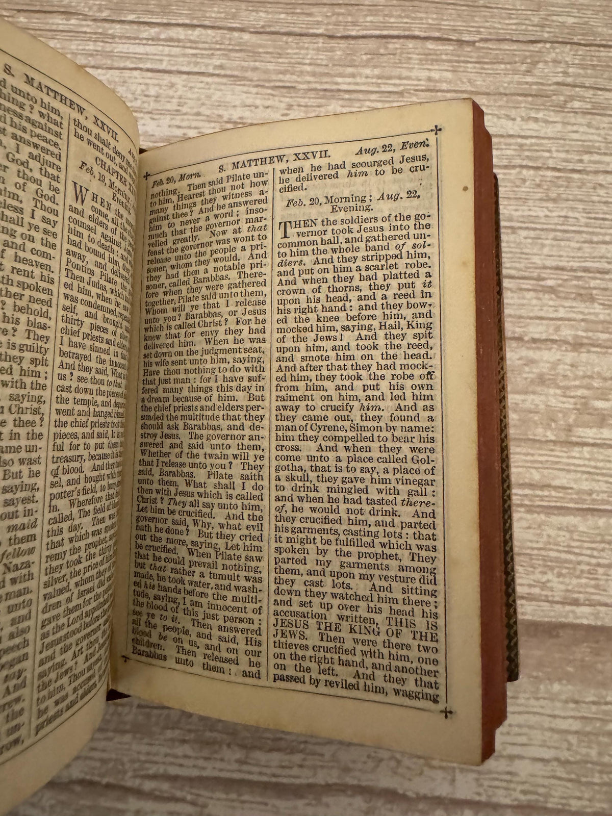Antique Mauchline Ware New Testament & Book of Common Prayer – Kirkby Lonsdale - Ref x771