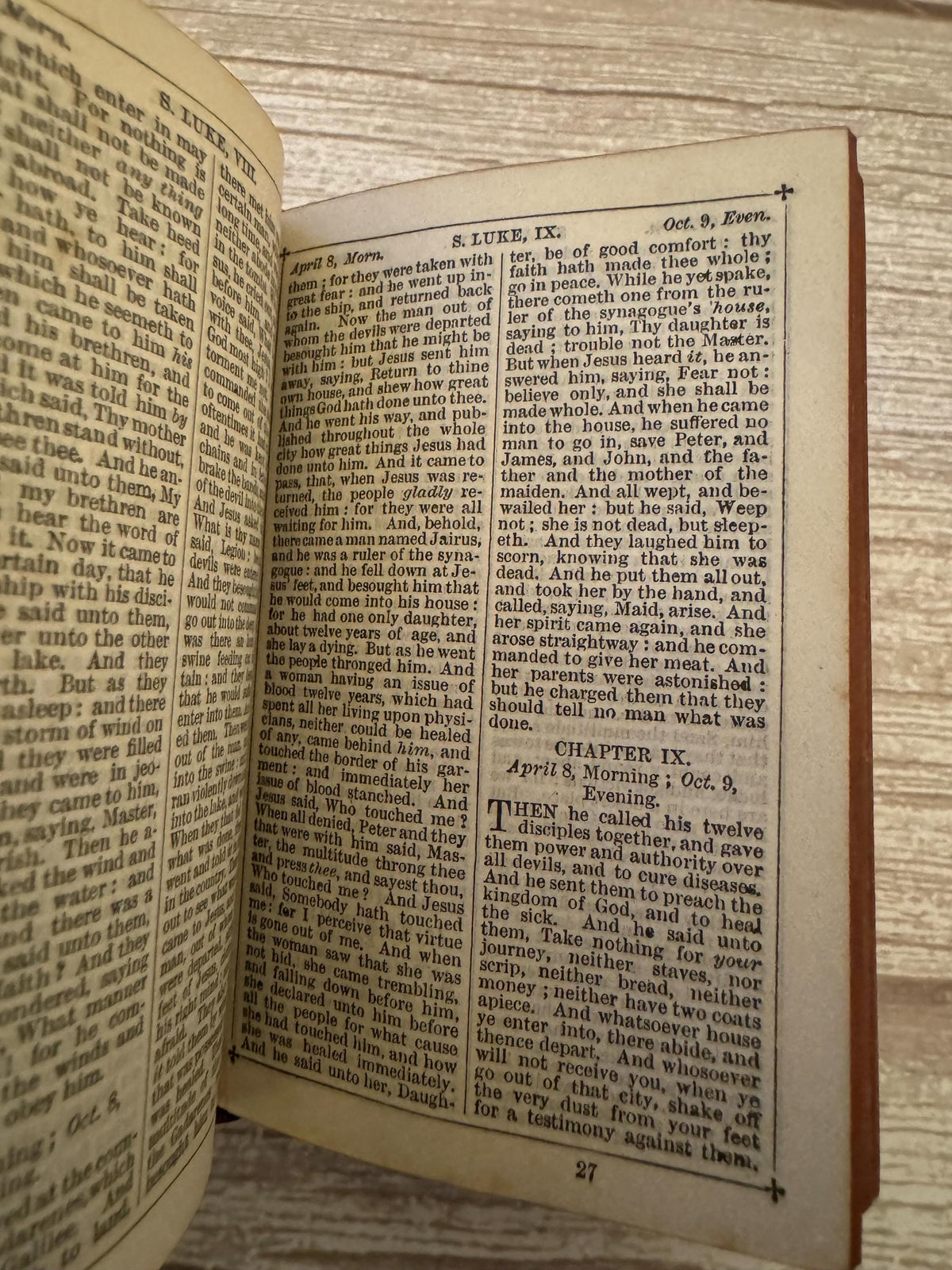 Antique Mauchline Ware New Testament & Book of Common Prayer – Kirkby Lonsdale - Ref x771