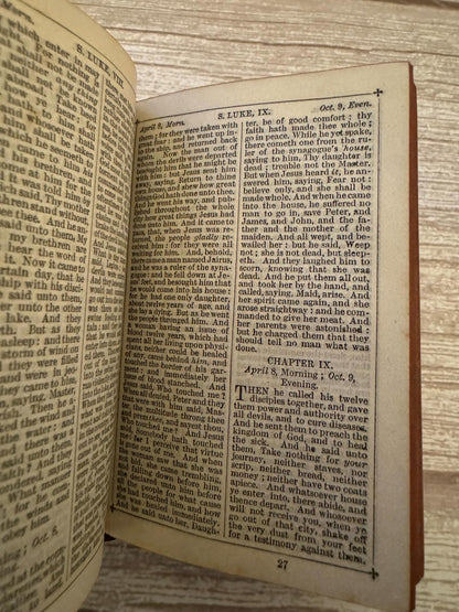 Antique Mauchline Ware New Testament & Book of Common Prayer – Kirkby Lonsdale - Ref x771