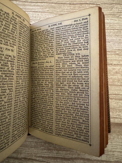 Antique Mauchline Ware New Testament & Book of Common Prayer – Kirkby Lonsdale - Ref x771