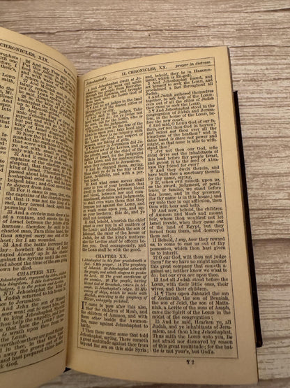 1841 Holy Bible & Book of Common Prayer – Antique Leather Bound Boxed Set - Ref x772