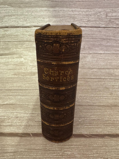 1876 Antique New Testament & Book of Common Prayer – Victorian Leather Bible - Ref x770