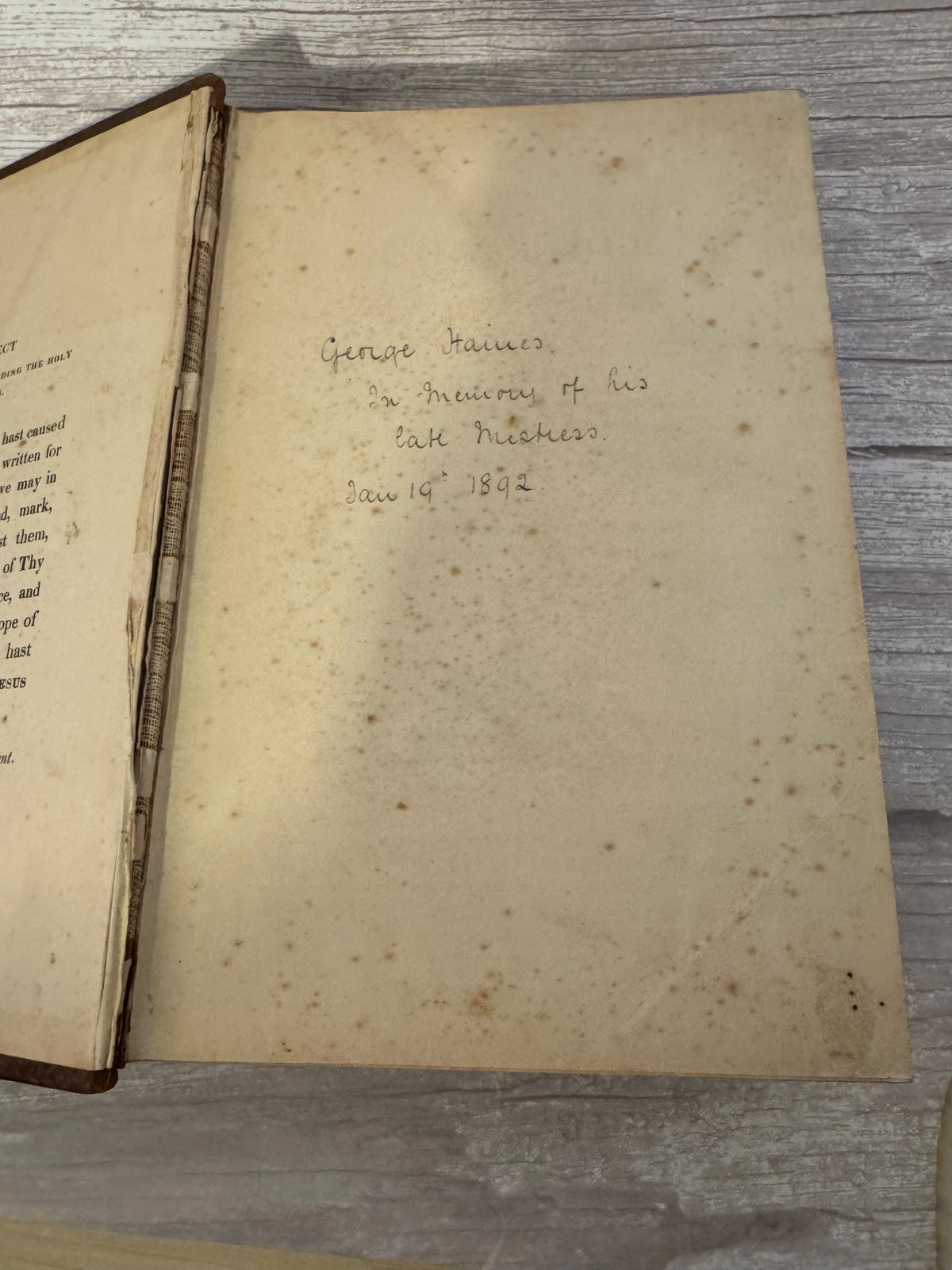 1892 Large Antique Victorian Holy Bible Leather Bound King James Bible - Ref x714