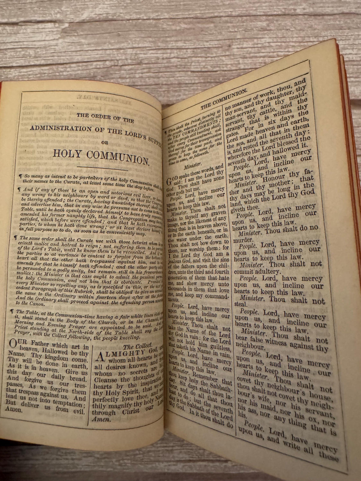1876 Antique New Testament & Book of Common Prayer – Victorian Leather Bible - Ref x770