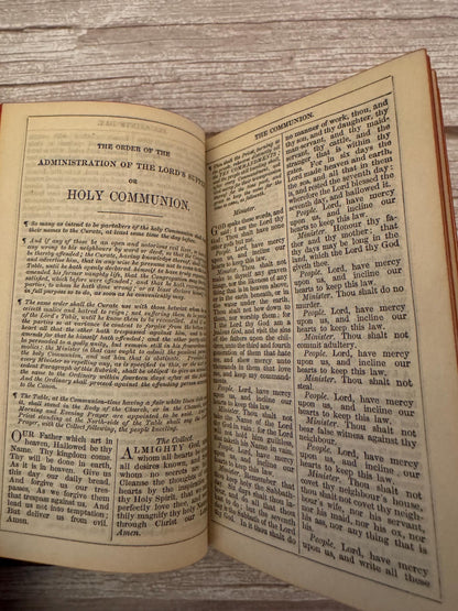 1876 Antique New Testament & Book of Common Prayer – Victorian Leather Bible - Ref x770