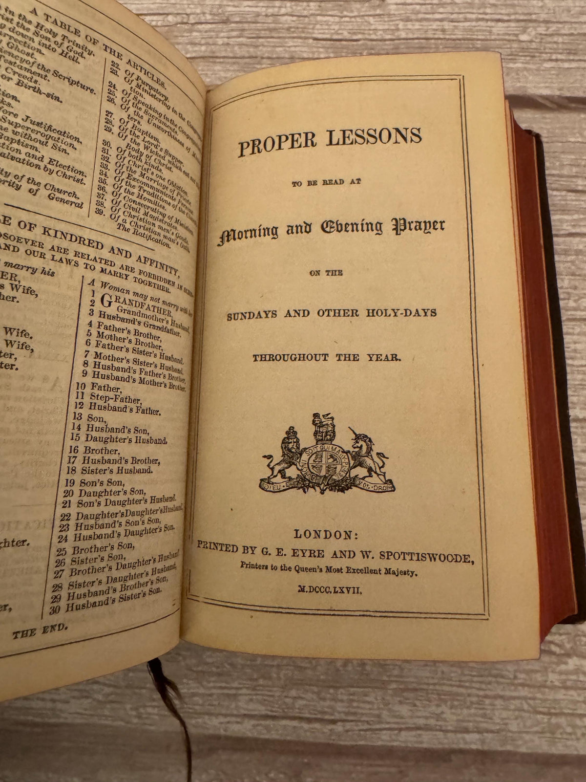 1876 Antique New Testament & Book of Common Prayer – Victorian Leather Bible - Ref x770