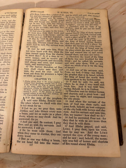 1885 Antique Holy Bible Oxford University Press British and Foreign Bible Society - Ref X700