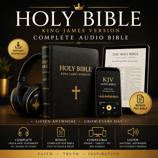 KJV Audio Bible MP3 - Audio Download + PDF Bible
