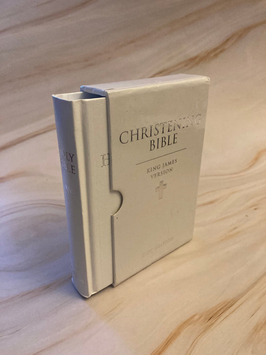 Small Christening Bible King James Version Gift Edition - White Pocket KJV Bible - (Ref X62)