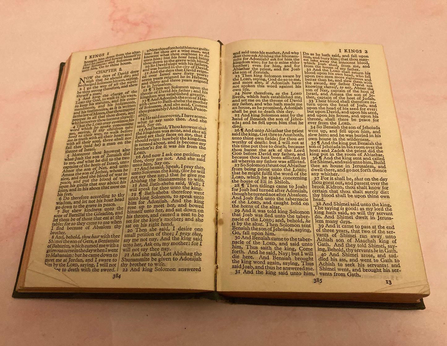Holy Bible - Small Green Vintage Hardcover Bible - (Ref x215)